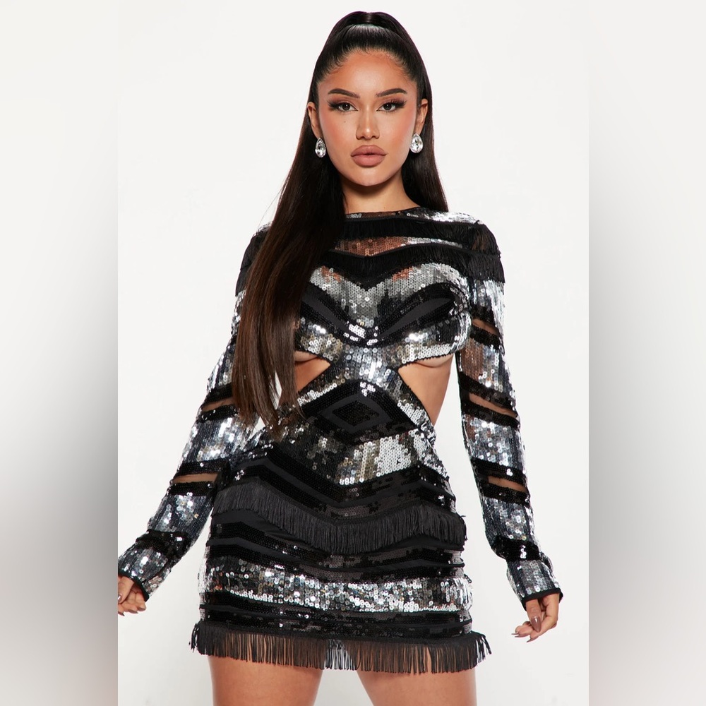 Run the town sequin mini dress